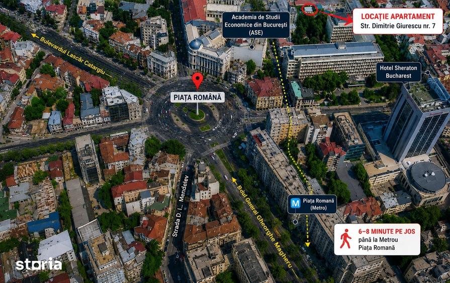 Apartament cu 2 camere în Dorobanți
