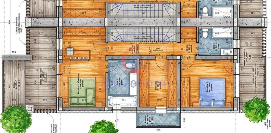 Duplex cu 4 camere cu Canalizare în Dumbrăvița