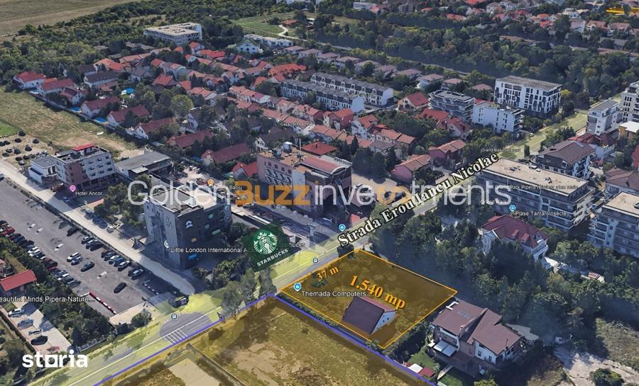 Teren de 1540 mp, în Central