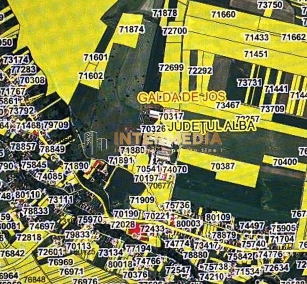 Teren Construcții intravilan de 2100 mp, în Galda de Jos