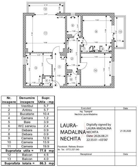 Apartament cu 3 camere decomandat, mobilat în Astra