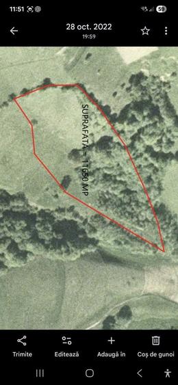 Teren de 11650 mp, în Poiana Mărului