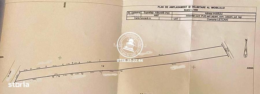 Teren pentru constructii case de vanzare Iasi, Bogonos,