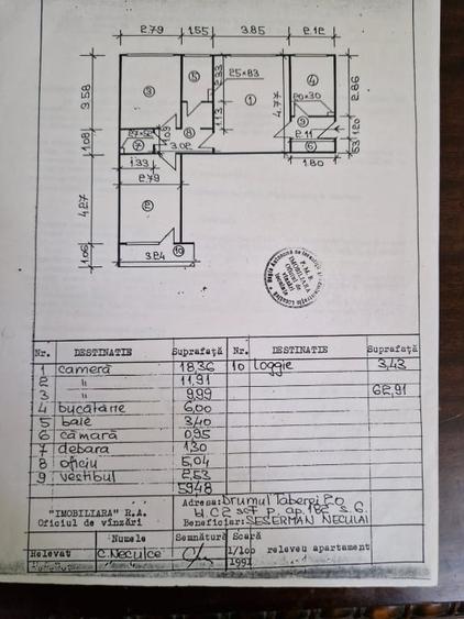 Apartament cu 3 camere semidecomandat, mobilat în Drumul Taberei