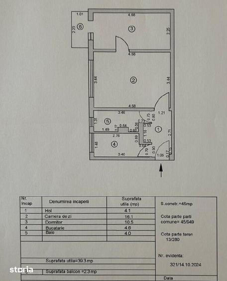 Apartament cu 2 camere semidecomandat, mobilat în Central