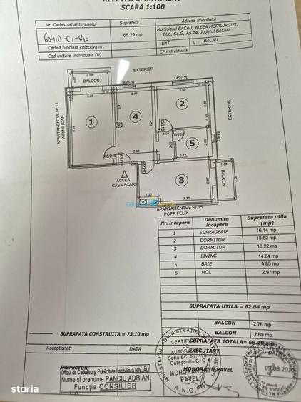 Apartament cu 3 camere decomandat în Narcisa