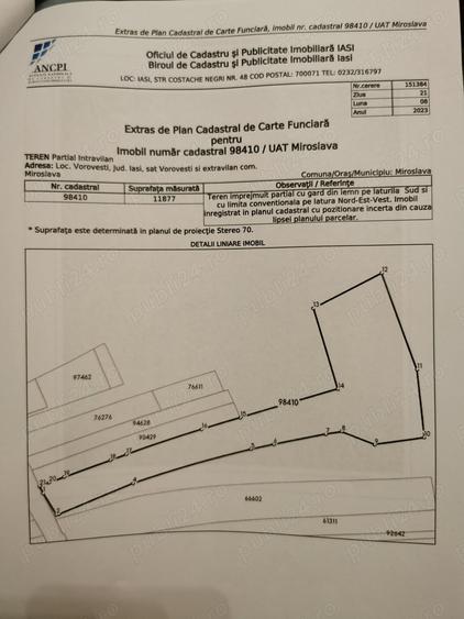 Teren de 11877 mp, în Găureni