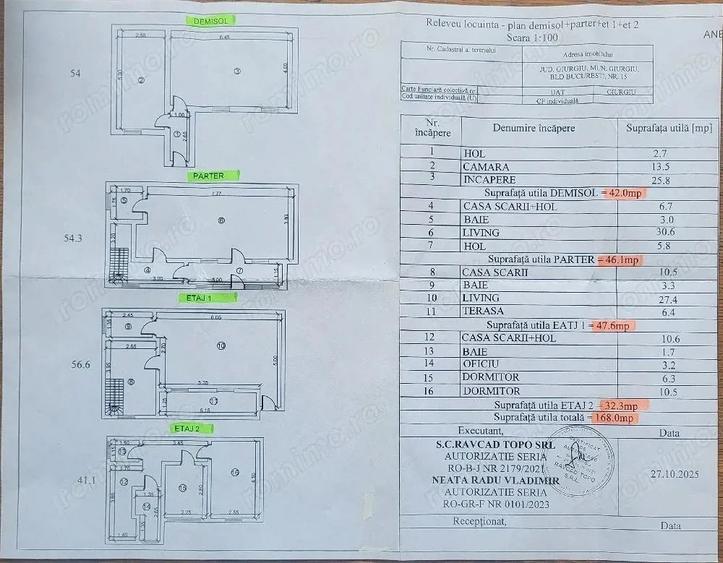 Casa ultracentrala, 4 niveluri(D+P+2),Suprafata utila 168 mp,Teren 117 mp - 9