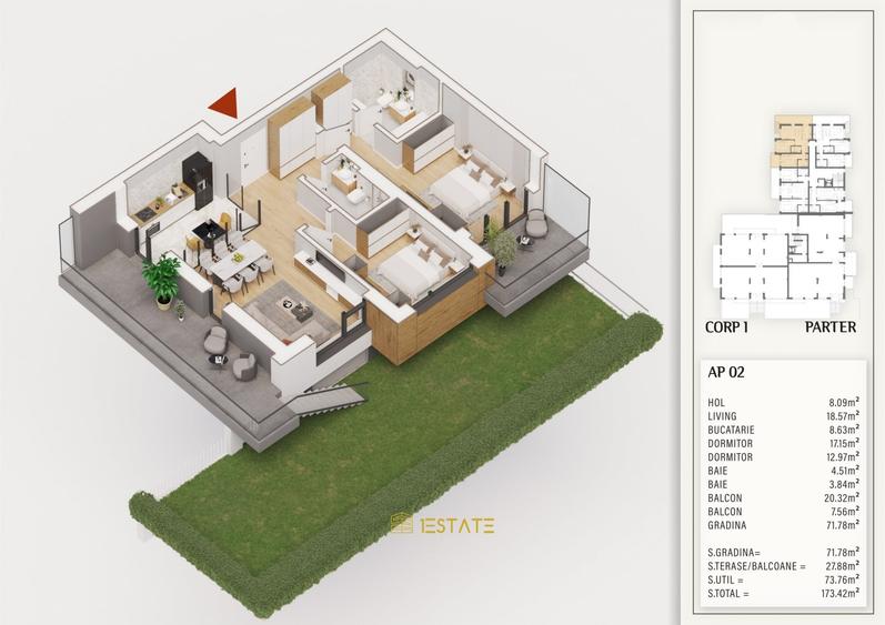 Apartament cu 3 camere decomandat în Theodor Pallady