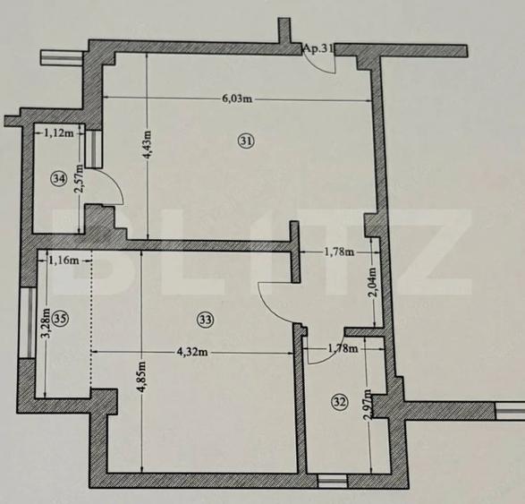 Apartament 2 camere open space, 61.4 mp, zona Damila - 1