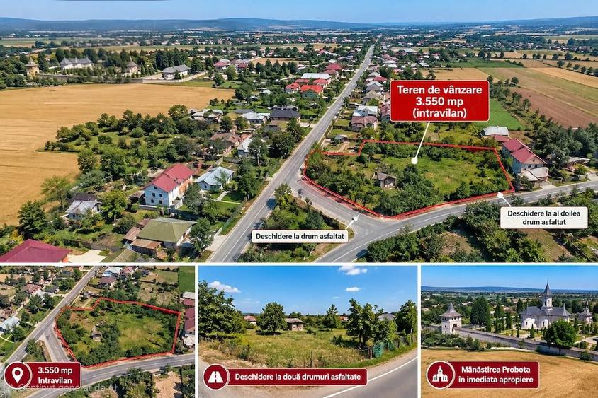 Teren de 3550 mp, în Probota