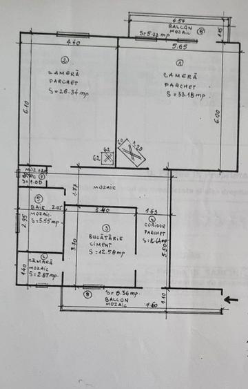 Apartament cu 2 camere decomandat în Central