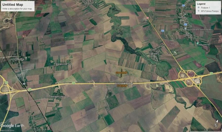 Teren agricol extravilan de 41225 mp, în Dumbrava