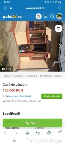 Casă cu 5 camere în Central