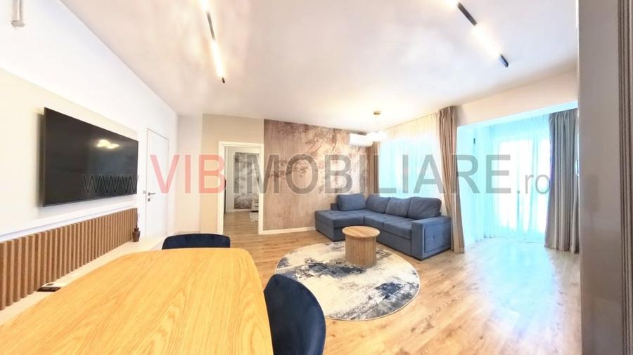 Apartament cu 2 camere semidecomandat, mobilat în Pipera