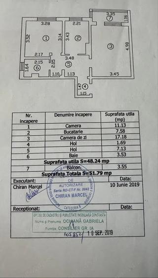 Apartament cu 2 camere decomandat în Km 4