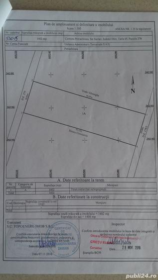 Teren de 1400 mp, în Surlari