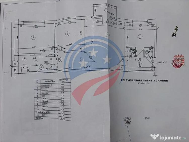 Apartament 3 camere/de vanzare/Lapus - 1