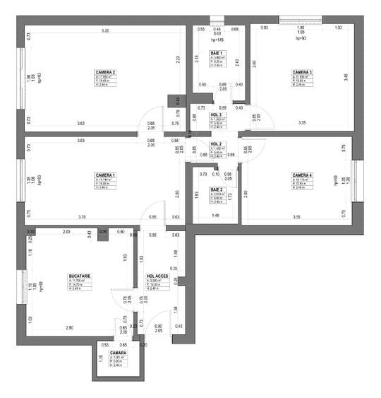 Apartament cu 4 camere decomandat, mobilat în Floreasca