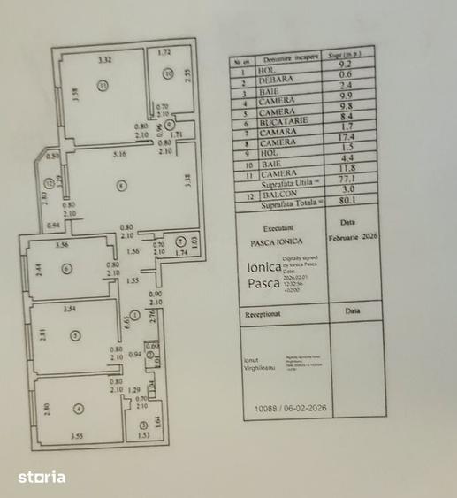 Apartament cu 4 camere semidecomandat în Moșilor