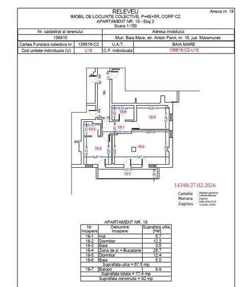 Apartament cu 3 camere în Central