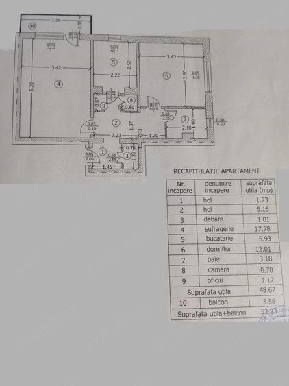 Apartament cu 2 camere decomandat în Vest