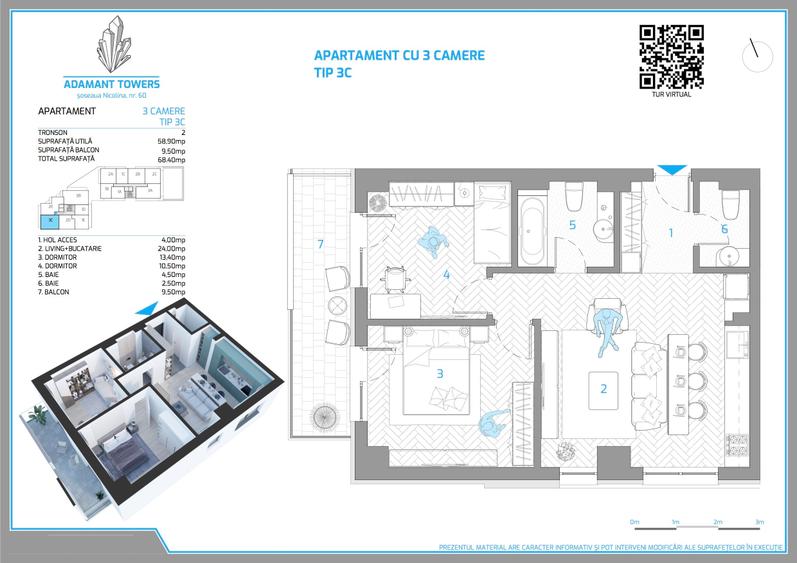 Adamant Towers | 3 camere | FINALIZAT - in curs de intabulare - 16