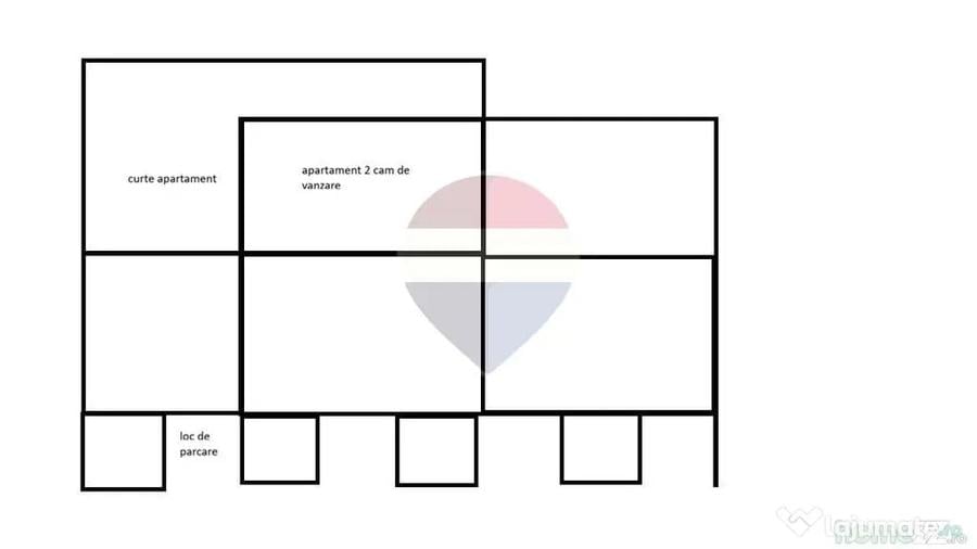 Apartament cu 2 camere semidecomandat în Central