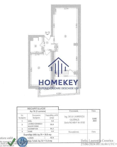 Apartament cu 2 camere decomandat în Dudești