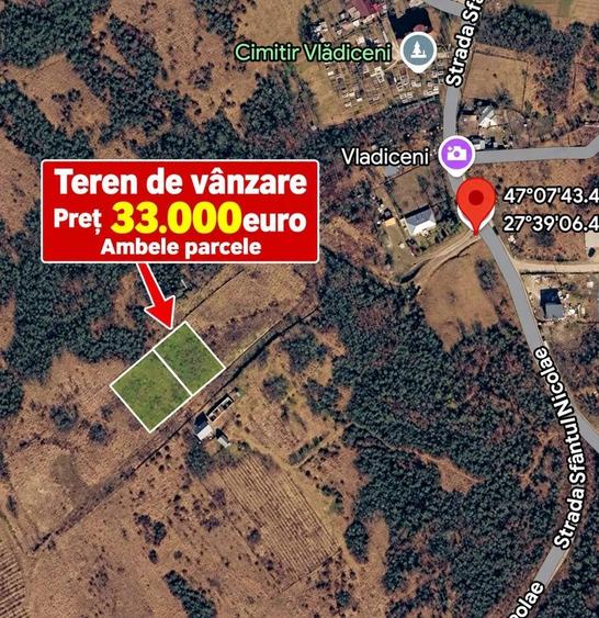 Teren agricol intravilan de 1240 mp, în Tomești