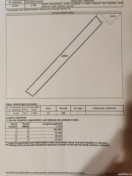 Teren de 2900 mp, în Rediu