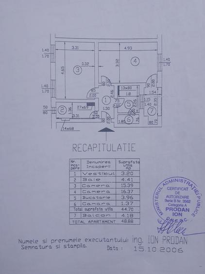 Apartament cu 2 camere decomandat, mobilat în Baba Novac