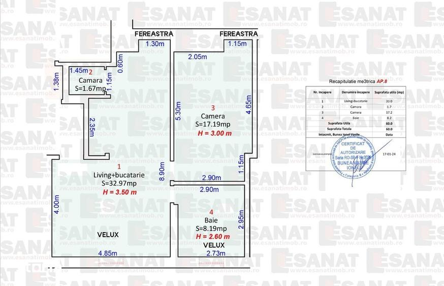 Apartament cu 2 camere în Ultracentral