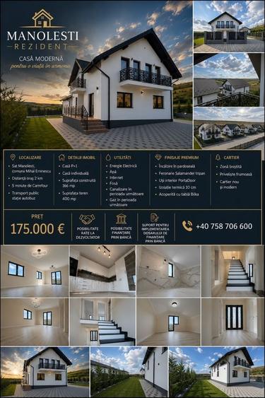 Casă cu 4 camere în Manolești