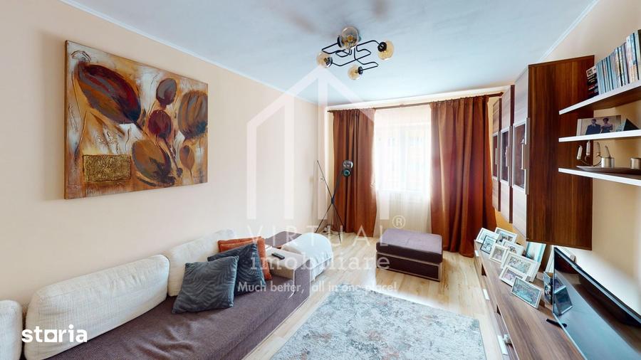 Apartament cu 3 camere, mobilat în Vasile Aaron