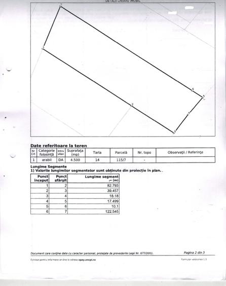 Teren Construcții intravilan de 4500 mp, în Vest
