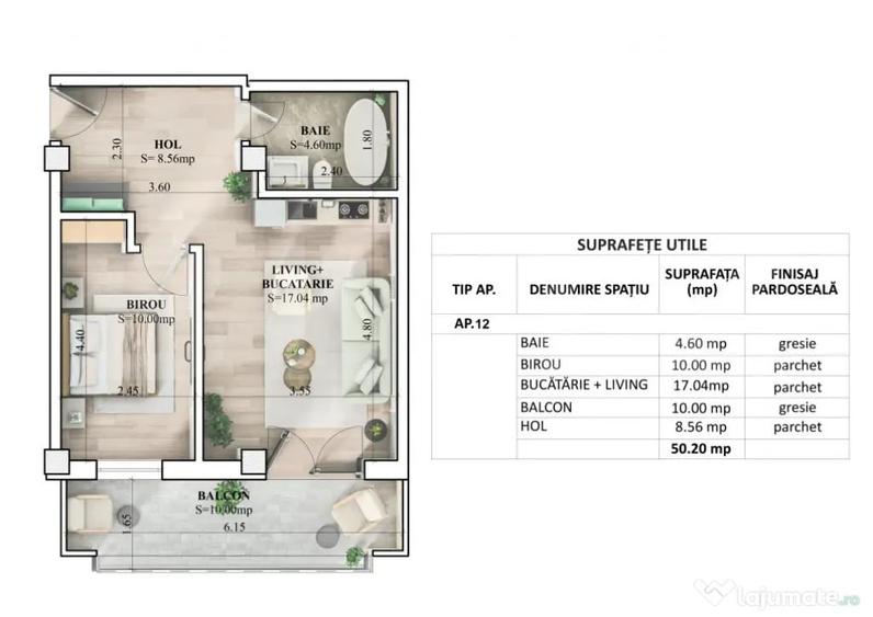 Apartament MODERN 2 camere intr un Complex Rezidential NOU l - 1