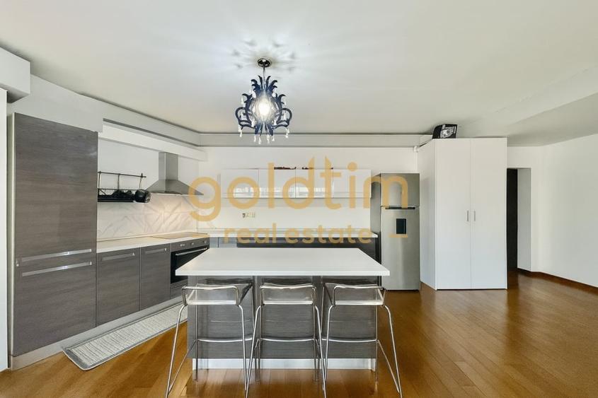 Apartament cu 3 camere semidecomandat, mobilat în Pipera