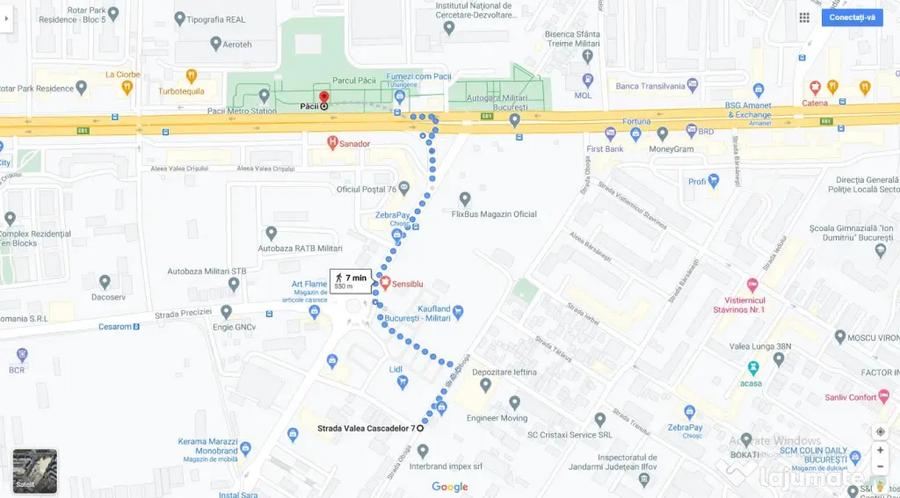 Garsonieră decomandată, mobilată în Păcii