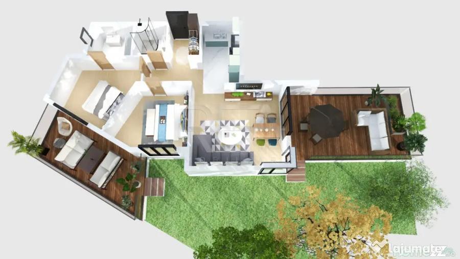 Apartament cu 3 camere decomandat în Moșilor