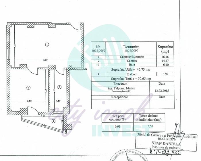 Apartament cu 2 camere semidecomandat, mobilat în Nerva Traian