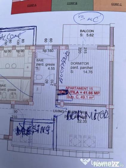Apartament cu 2 camere decomandat în Gării