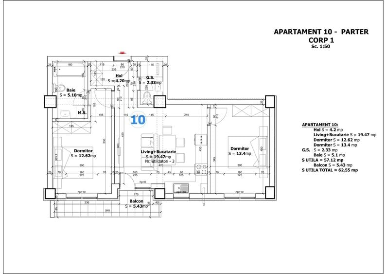Apartament 3 camere | zona Maramures | Strada Tebea | Parcare privata | - 4