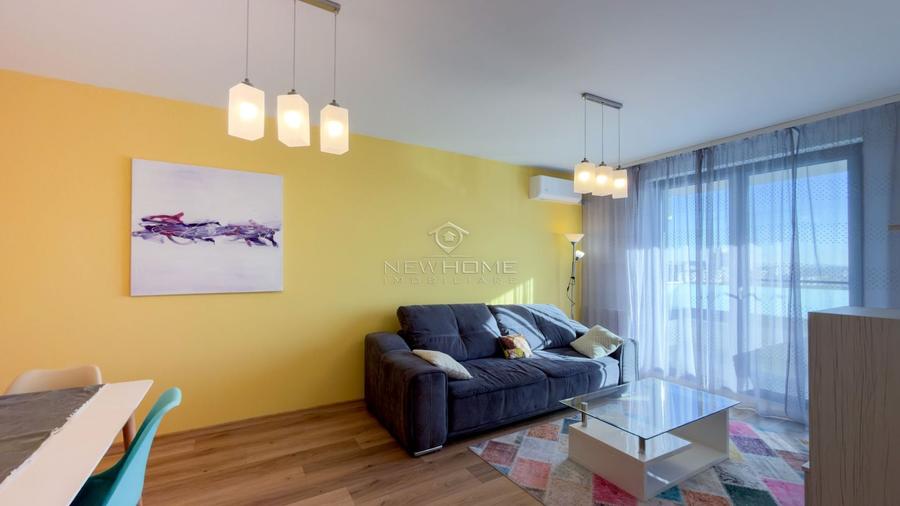 Apartament cu 2 camere semidecomandat, mobilat în Între Lacuri