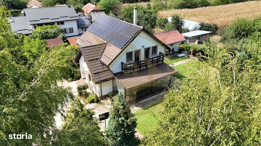 Dom00527 - casa p+1 ungureni - corbi mari 3247mp livada panouri - 4