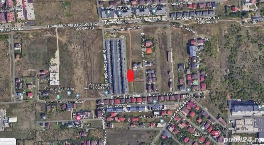 Teren de 833 mp, în Militari
