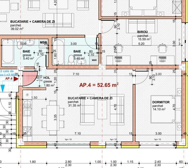 Apartament 2 camere, bloc nou, zona Giulia - 3