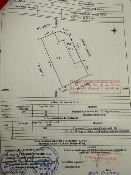 Casă individuală cu 3 camere cu Canalizare în 13 Septembrie