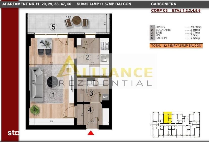Oferta Metrou Berceni Garsoniera 41 MP Finalizata - 3