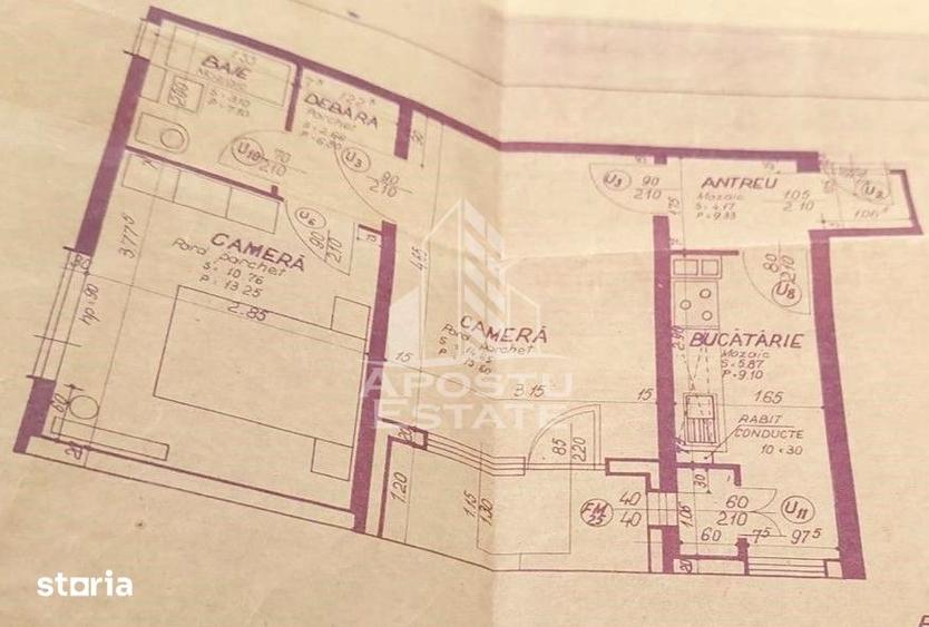 Apartament cu 2 camere semidecomandat în Șega